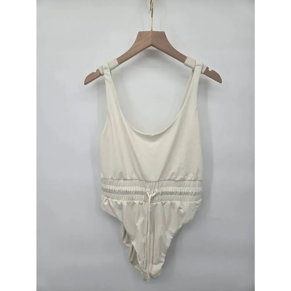 Good American Waist Framer One Piece Swimsuit Drawstring Size 2 US M
